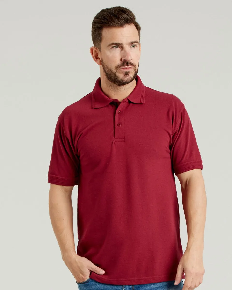 50/50 Heavyweight Piqué Polo | BURGUNDY