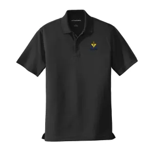 AEPi Crest Black Performance Polo