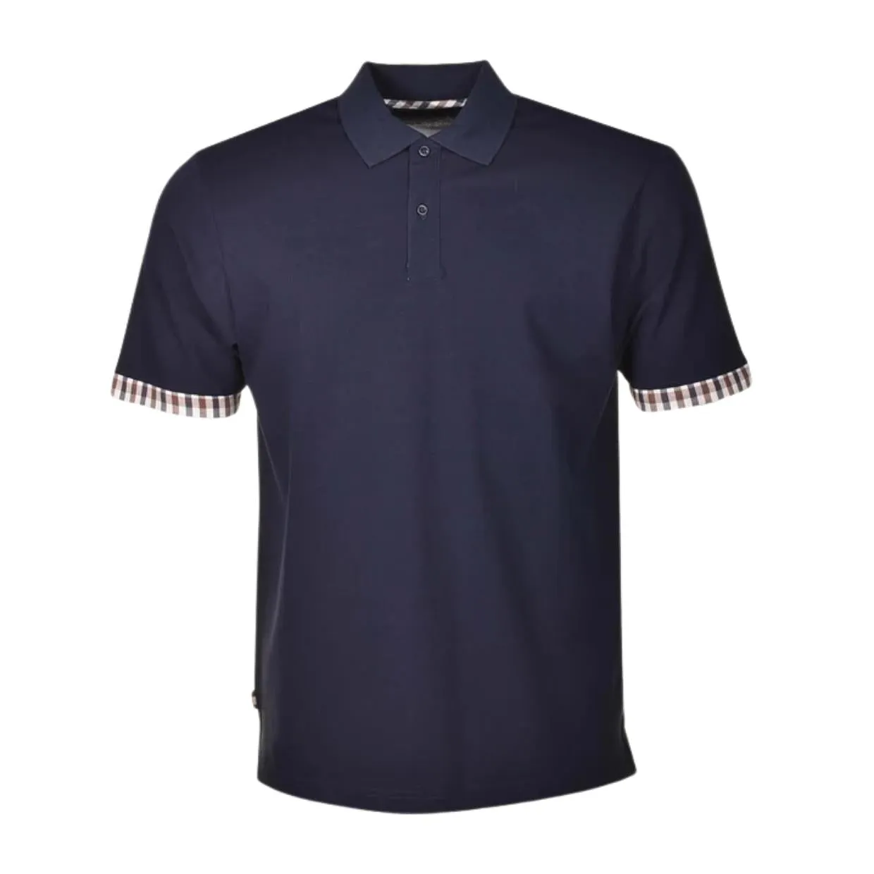 Aquascutum Active Supima Club Check Short Sleeve Polo Shirt