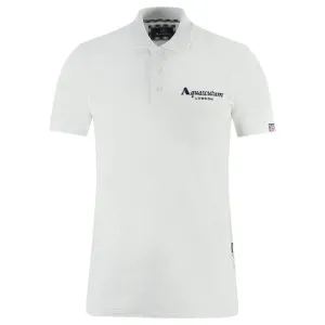 Aquascutum Elegant White Cotton Polo Shirt