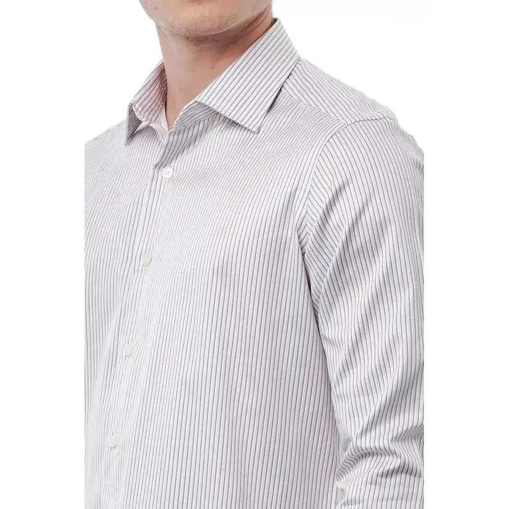 Bagutta White Cotton Men Shirt