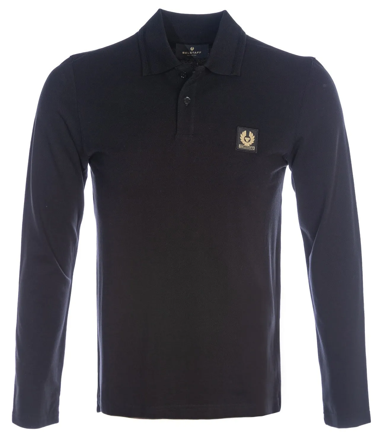 Belstaff Long Sleeve Polo Shirt in Black