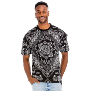 Black Paisley Crew T-shirt