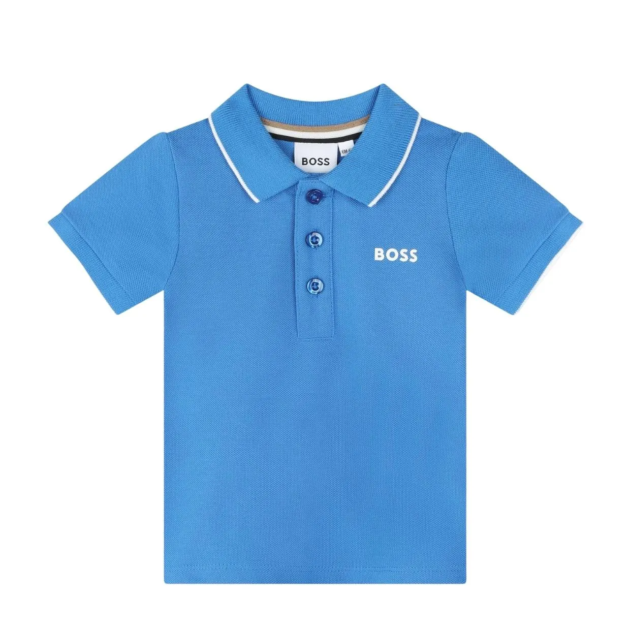 BOSS Baby Printed Logo Blue Polo Shirt