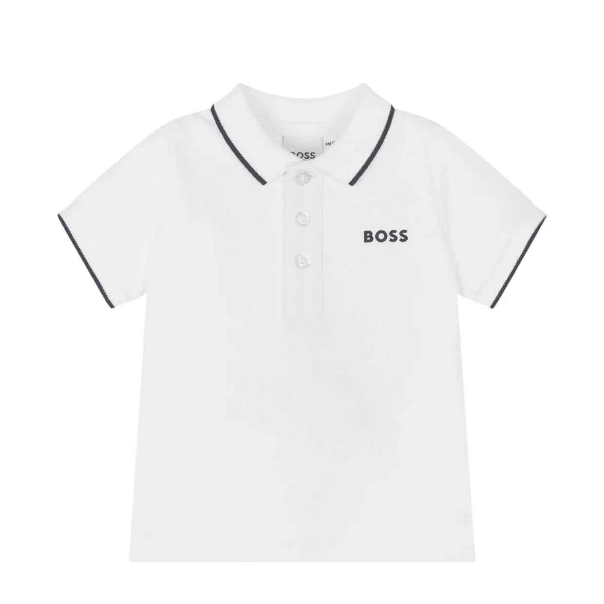 BOSS Baby Printed Logo White Polo Shirt