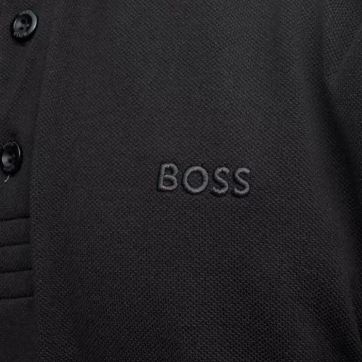 BOSS Logo Paddy Black Polo Shirt