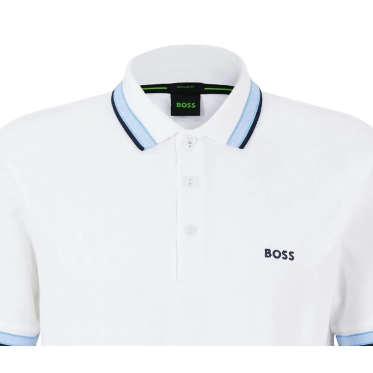 BOSS Logo Paddy White Polo Shirt