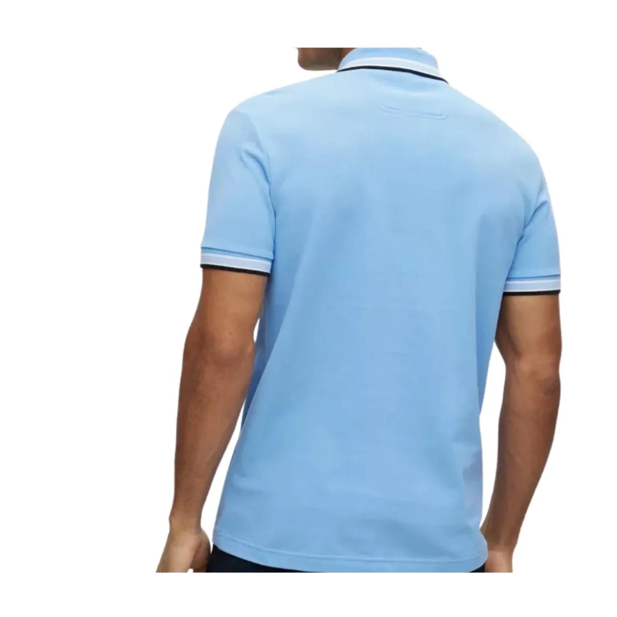 BOSS Paddy Embroidered Logo Blue Polo Shirt