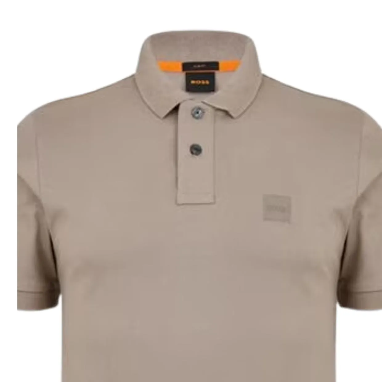 BOSS Passenger Logo Patch Brown Polo Shirt