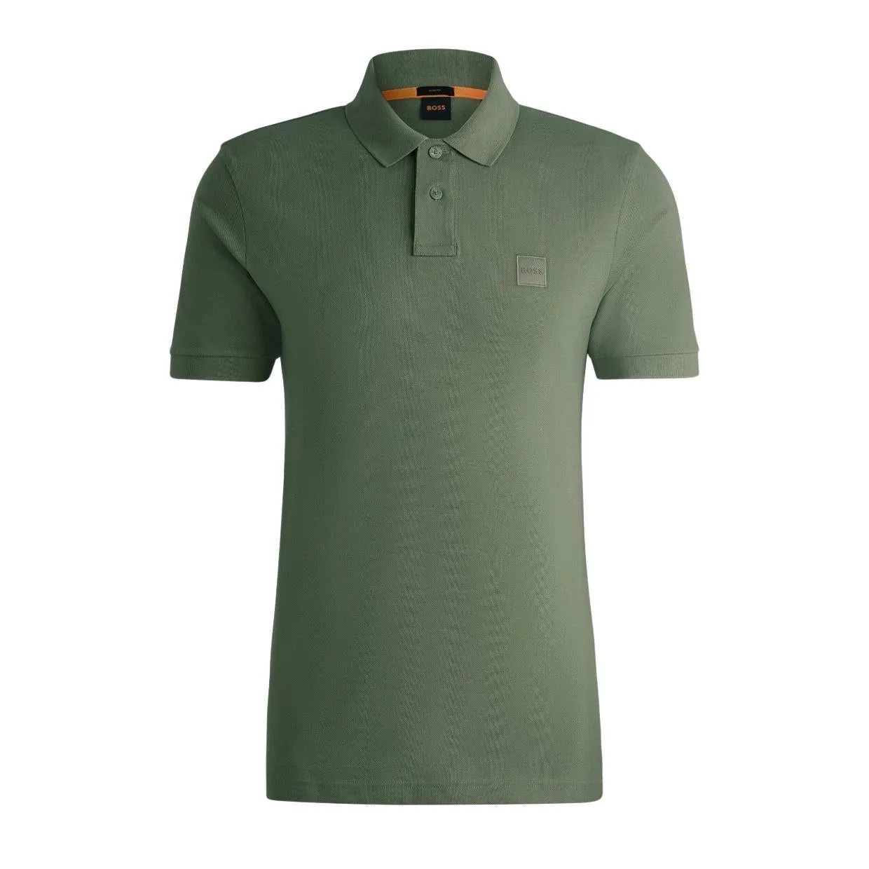 BOSS Passenger Logo Patch Green Polo Shirt