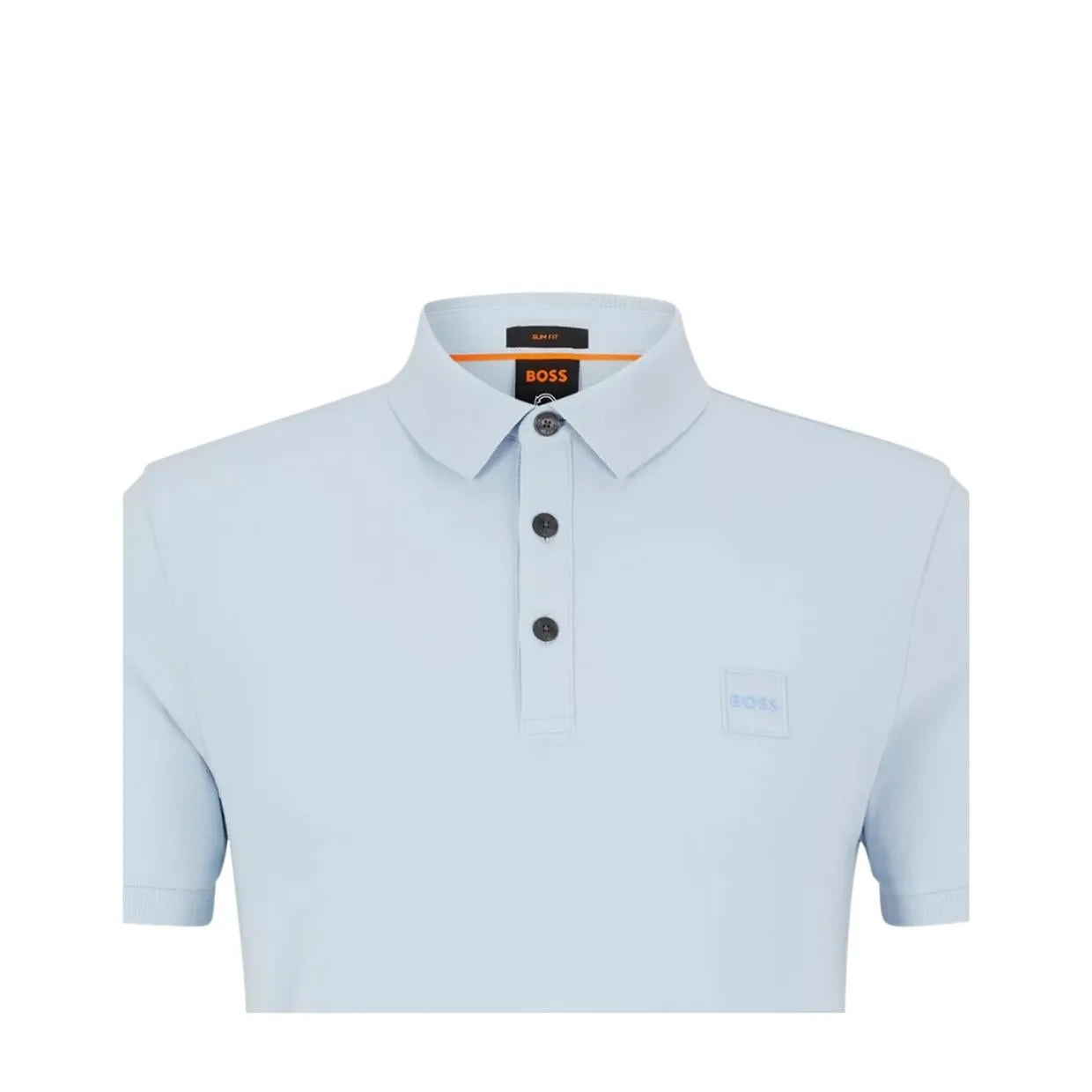 BOSS Passenger Logo Patch Sky Blue Polo Shirt