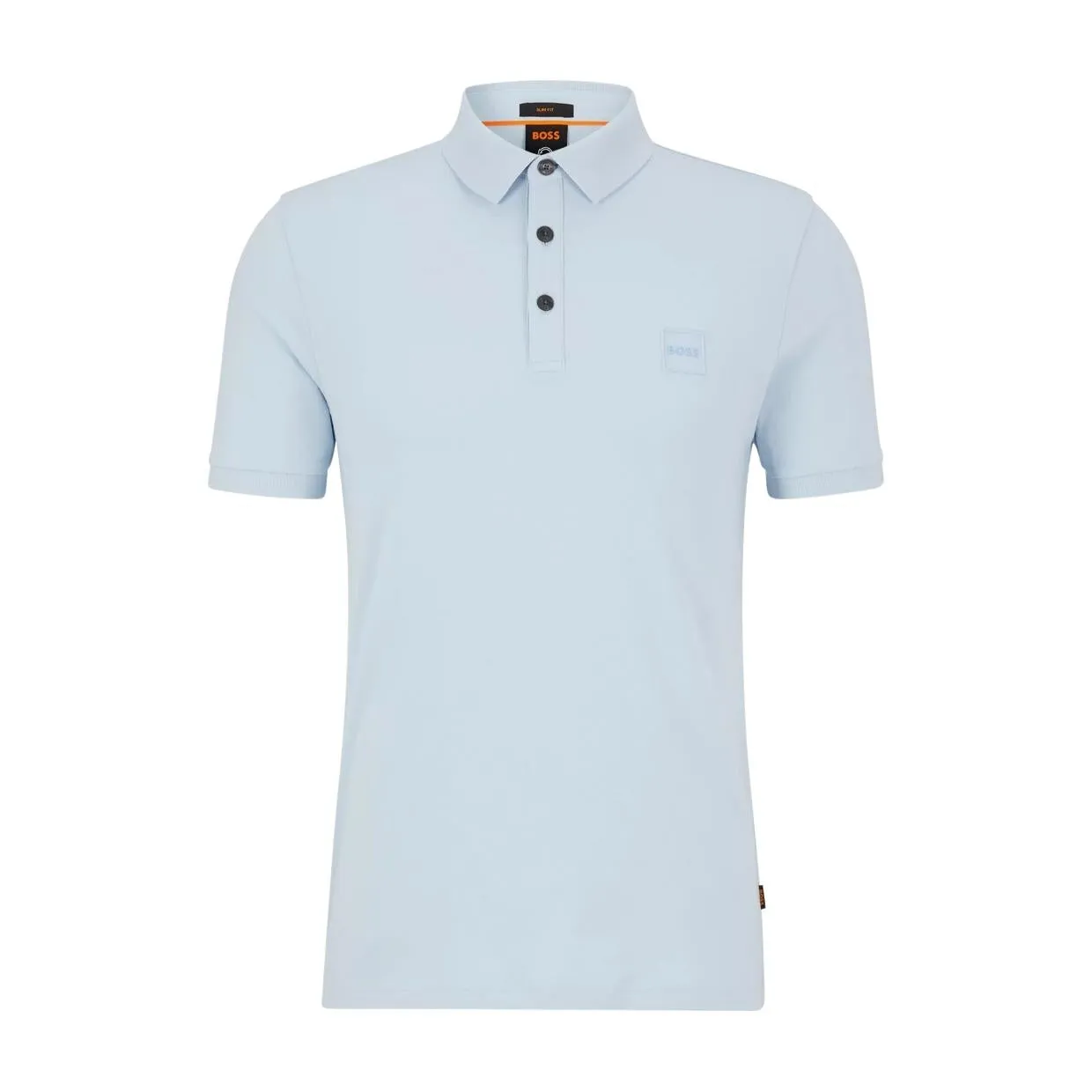 BOSS Passenger Logo Patch Sky Blue Polo Shirt