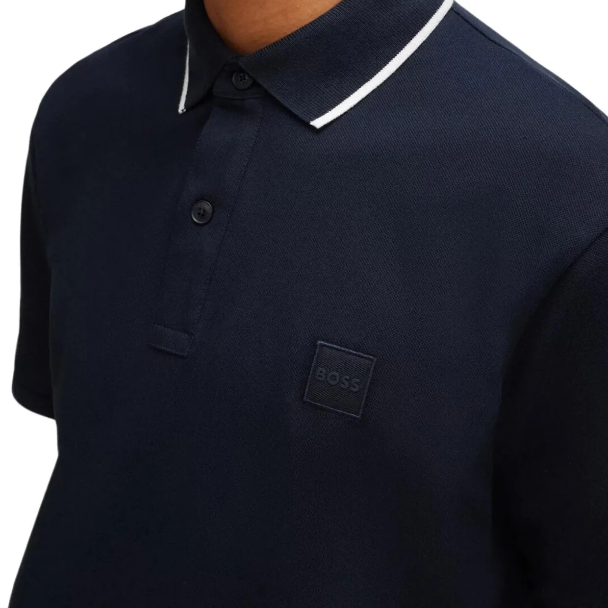 BOSS Passertip Slim Navy Polo Shirt