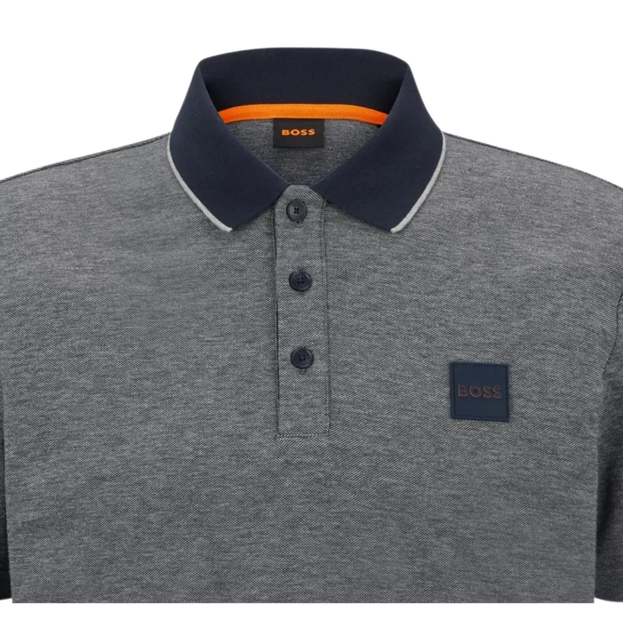 BOSS PeOxford Logo Patch Polo Shirt