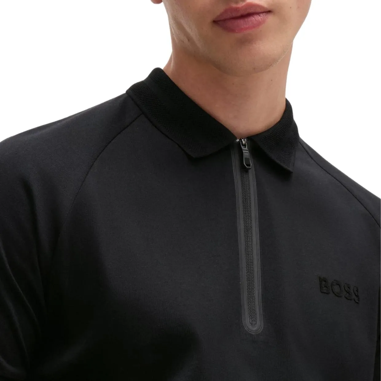 BOSS Philix Mirror Black Polo Shirt