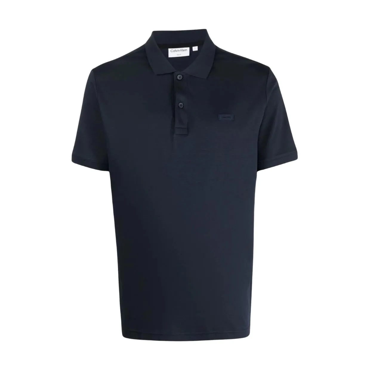 Calvin Klein Smooth Cotton Slim Fit Navy Polo Shirt