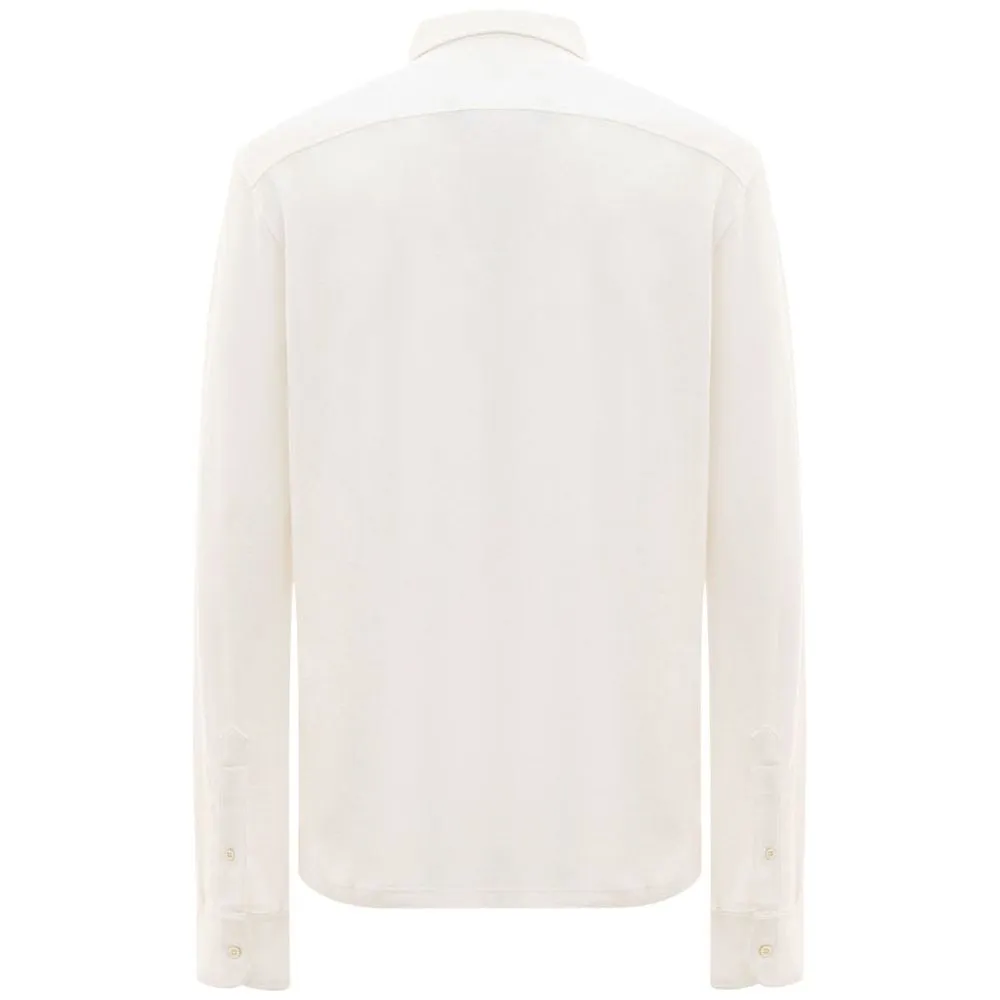 Corneliani White Cotton Polo Shirt