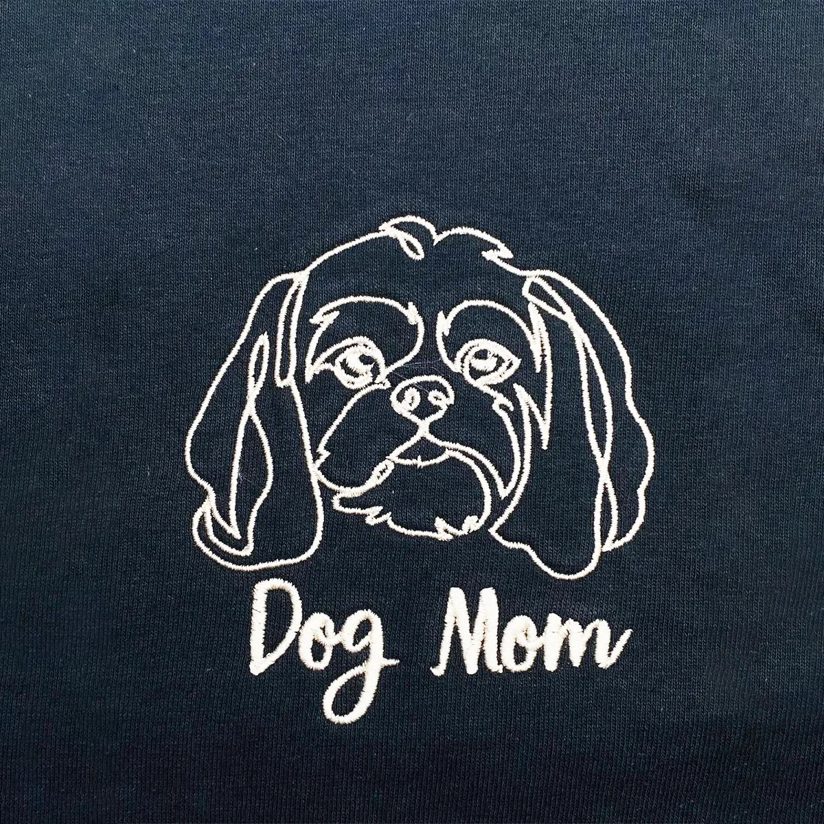 Custom Shih Tzu Dog Mom Embroidered Polo Shirt, Personalized Polo Shirt with Dog Name, Best Gifts For Shih Tzu Lovers