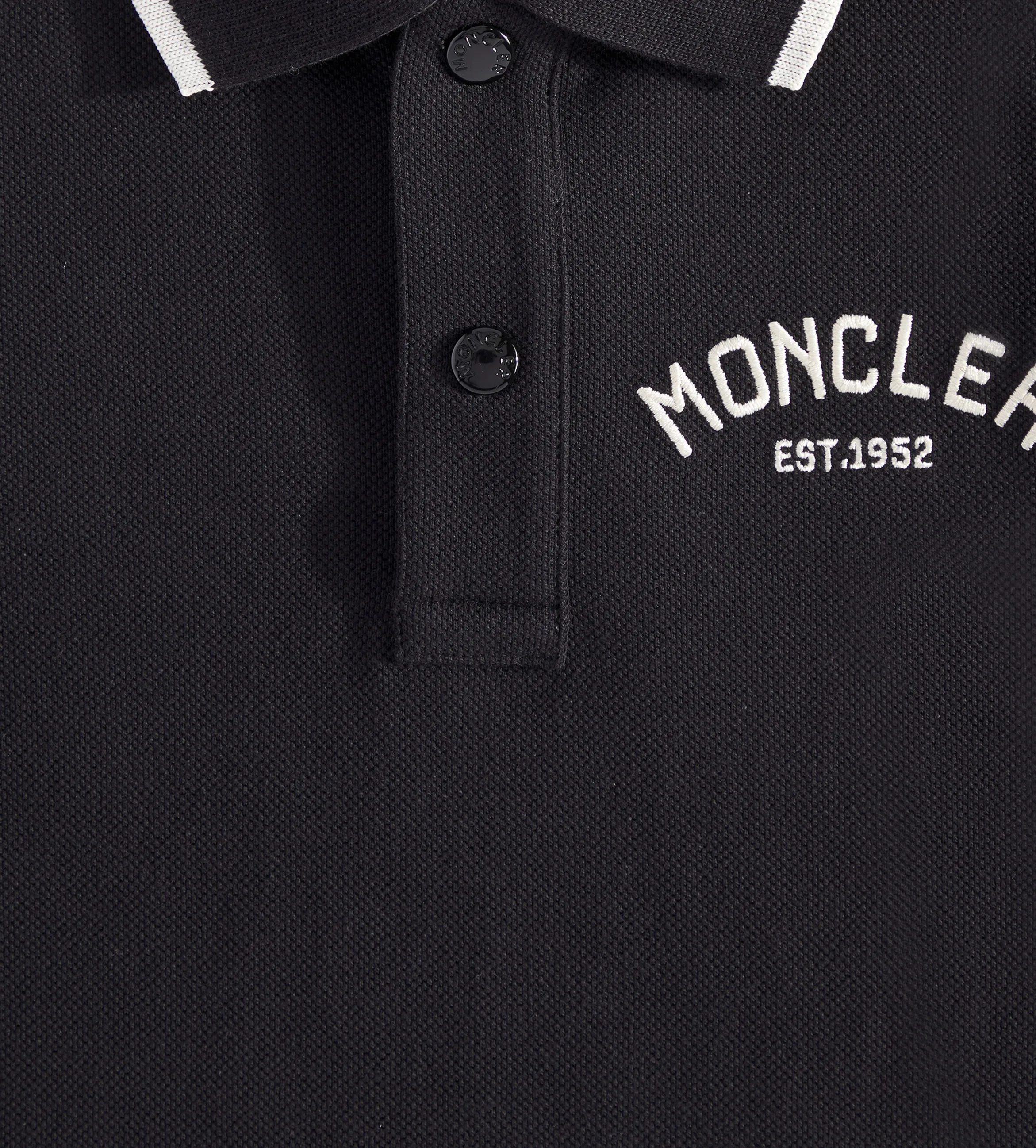 Embroidered Logo Polo Shirt Black