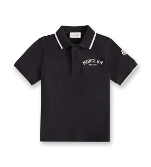 Embroidered Logo Polo Shirt Black