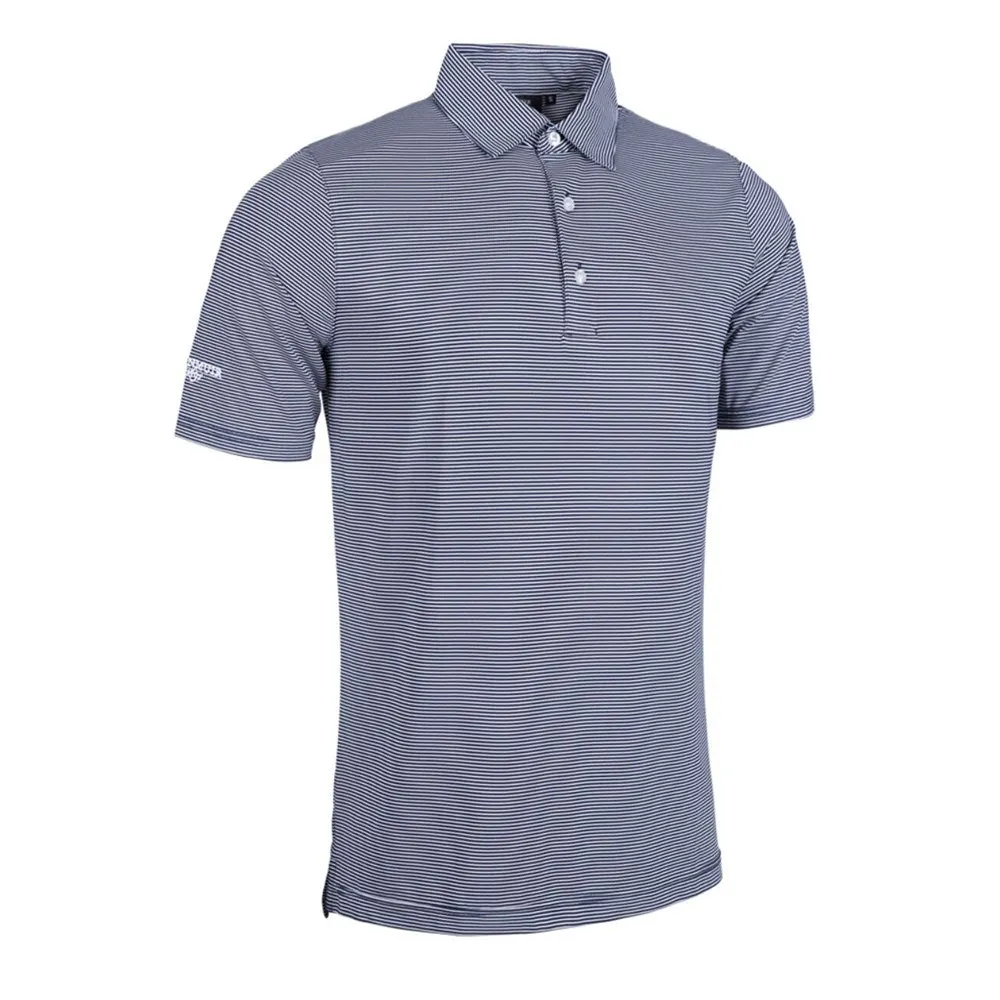 Glenmuir Torrence Micro Stripe Performance Golf Shirt - Navy/ White