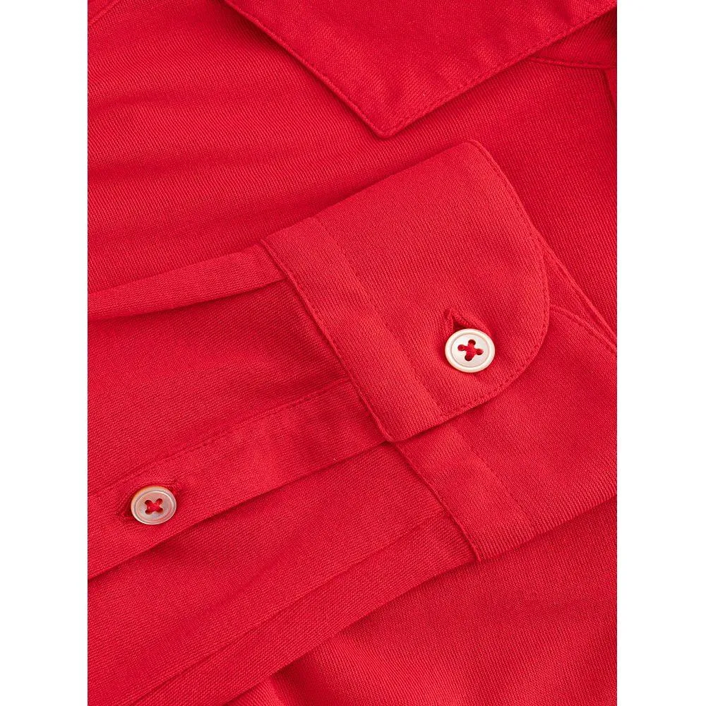 Gran Sasso Fuchsia Italian Cotton Polo Shirt