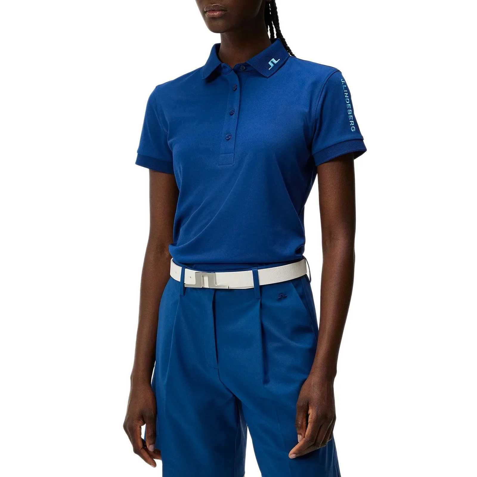 J.Lindeberg Women's Tour Tech Polo Golf Shirt - Estate Blue