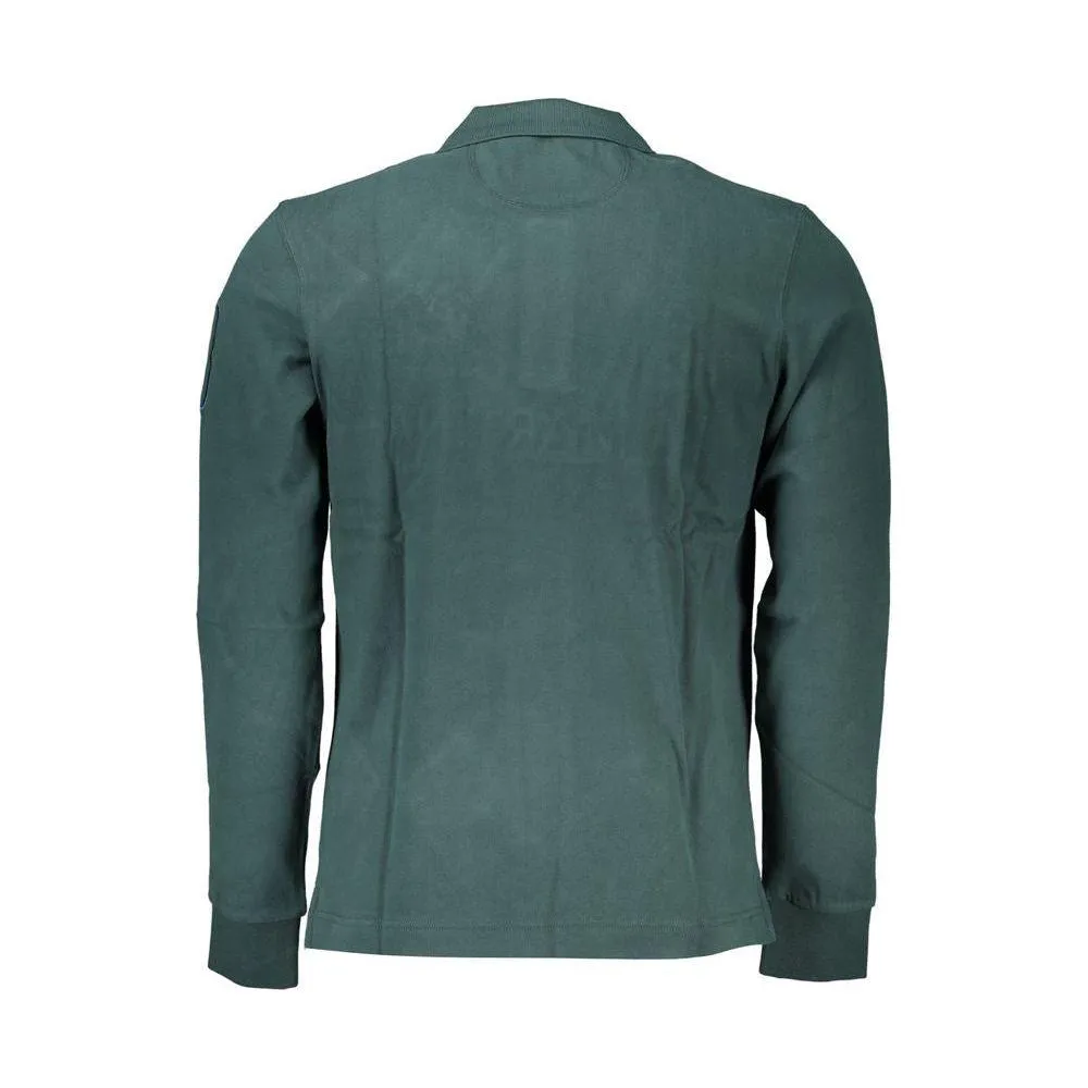 La Martina Classic Green Polo Shirt with Embroidery Detail