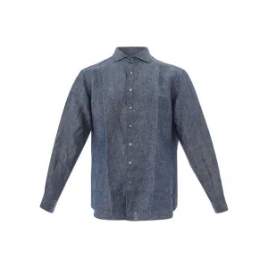 Lardini Elegant Flax Blue Shirt for Men