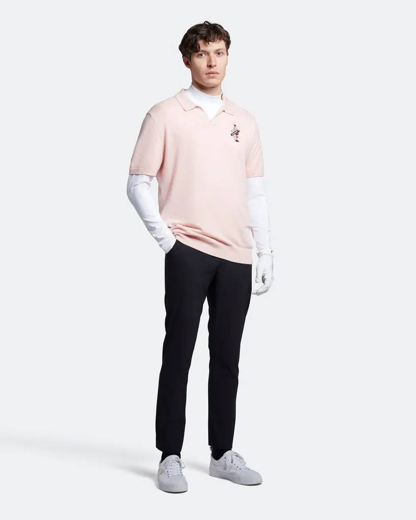 Lyle & Scott Golf Player Knitted Polo - Free Pink