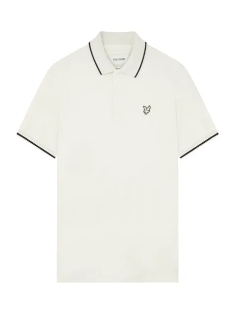 Lyle & Scott Premium Vintage Flatback Pique Tipped Polo Shirt/Antarctic - New AW23