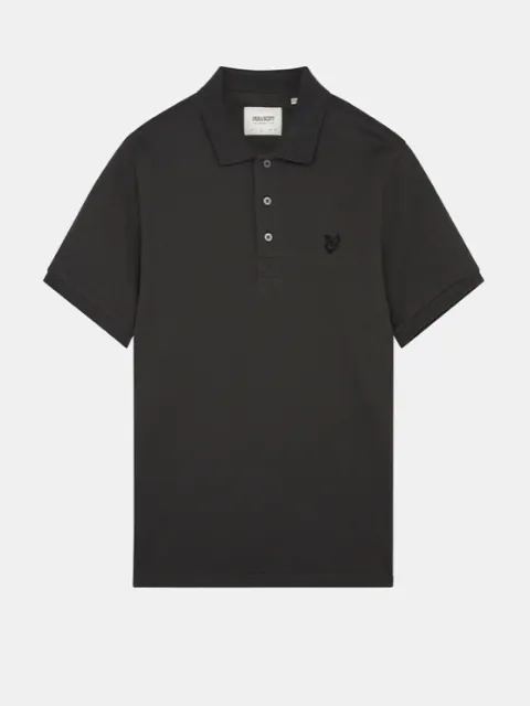 Lyle & Scott Tonal Eagle Polo Shirt/Gunmetal - CORE SS24