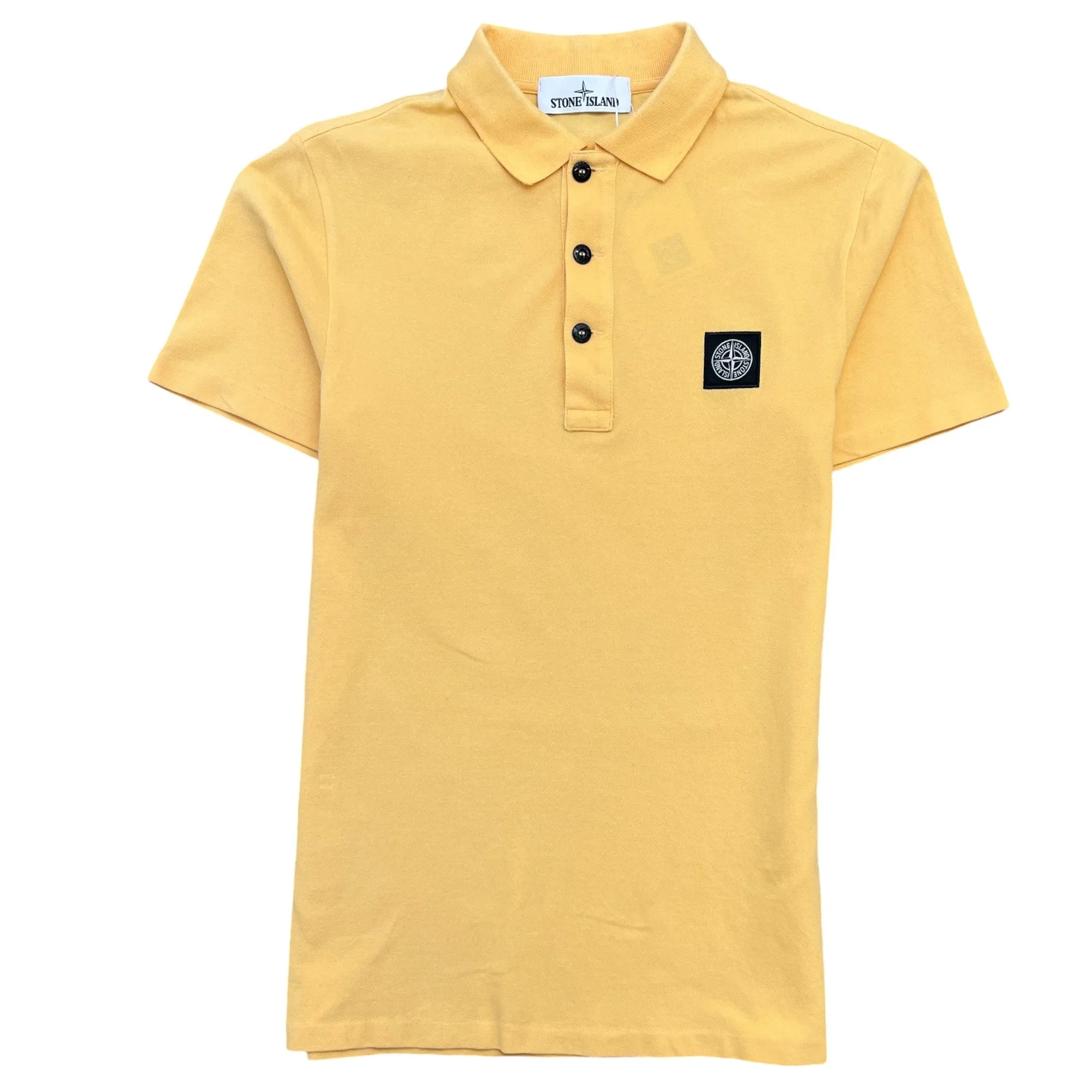 Men's Applique Logo Polo Shirt Yellow Size S