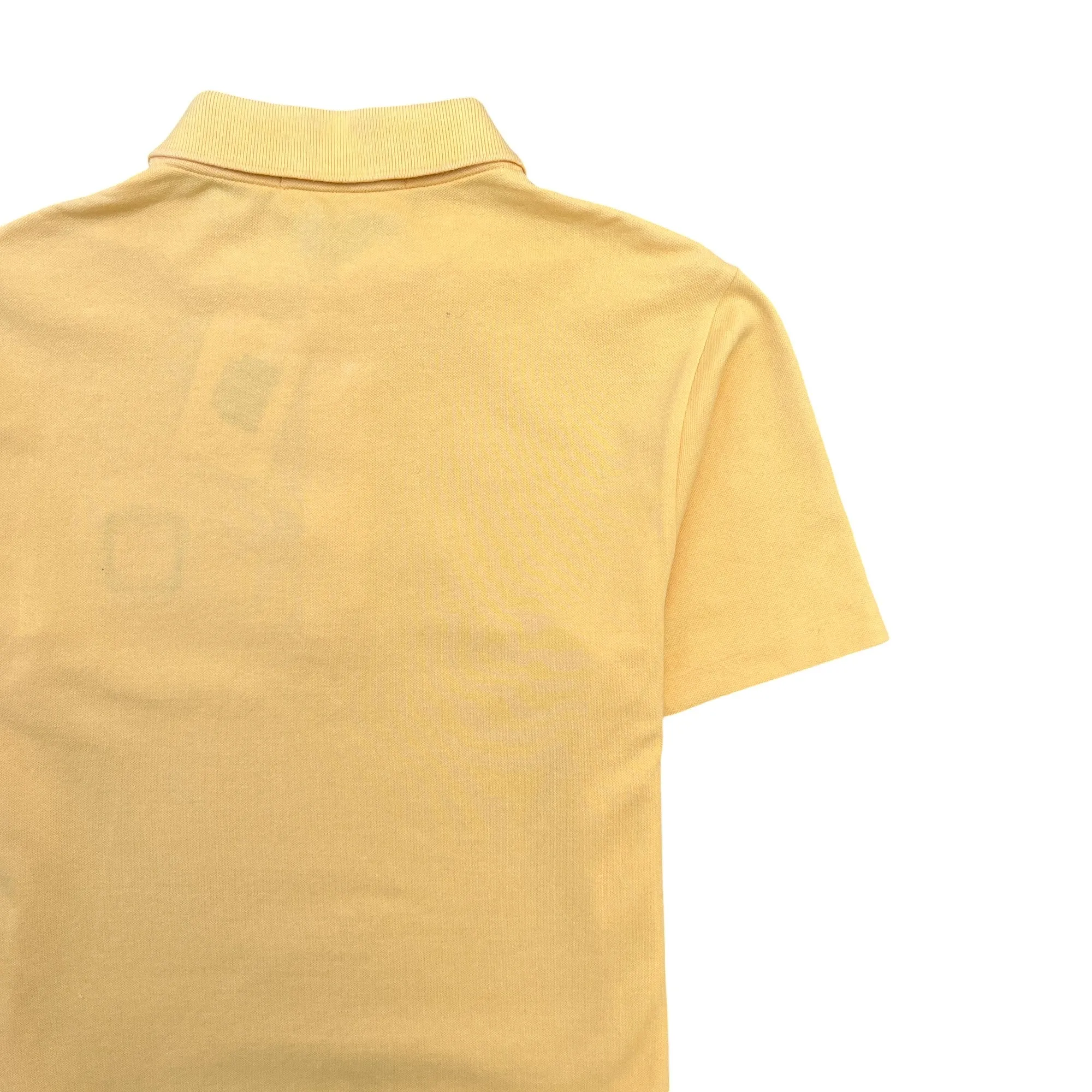 Men's Applique Logo Polo Shirt Yellow Size S