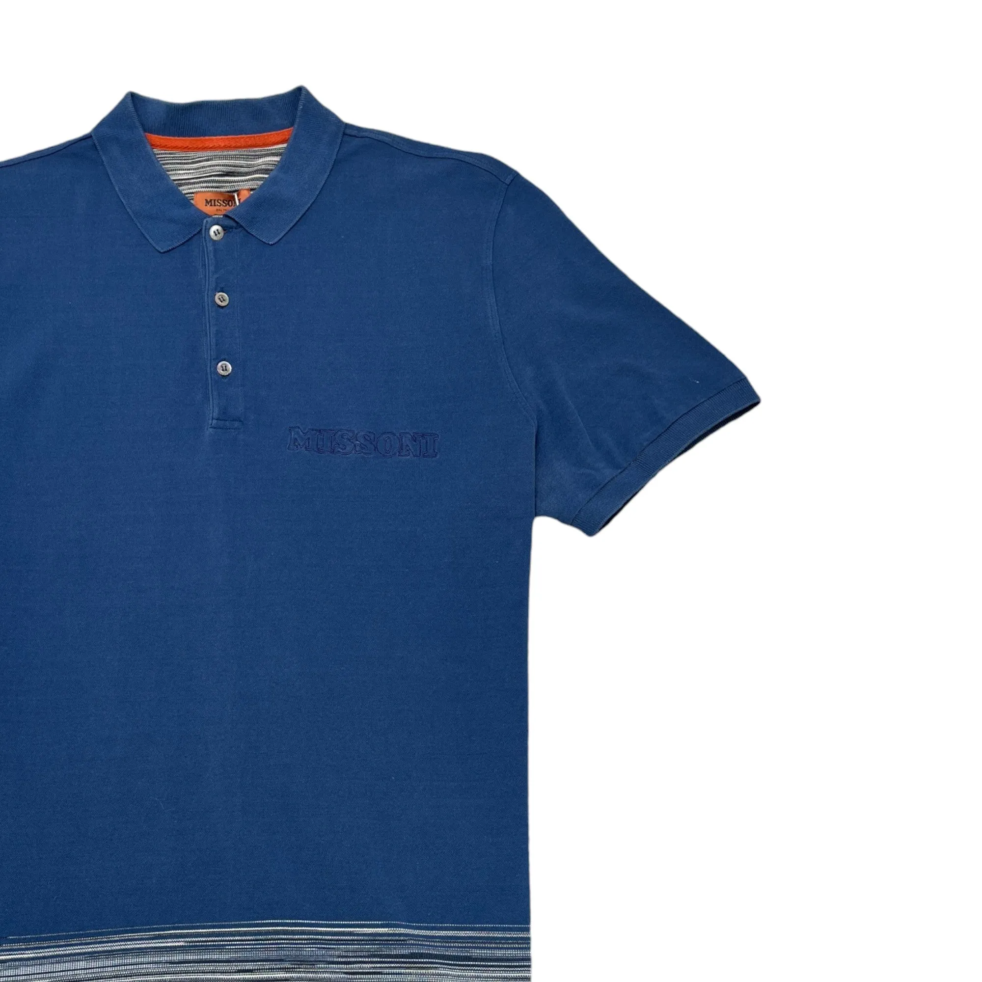 Men's Logo Polo Shirt Blue Size XL