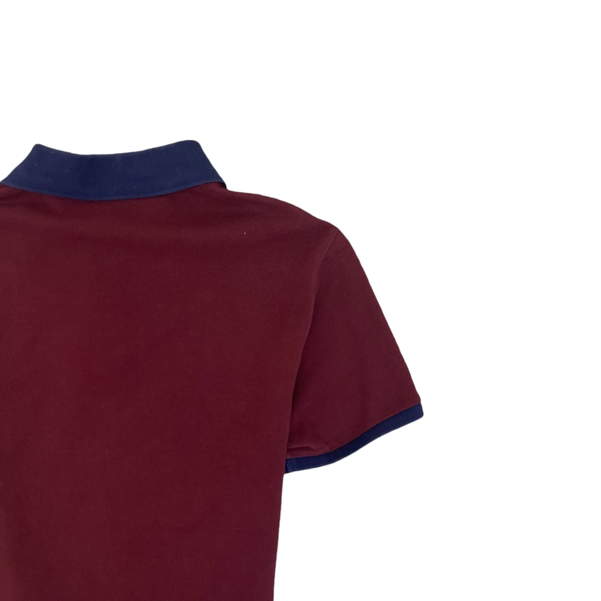 Men's Maglia Logo Polo Shirt Burgundy Size L