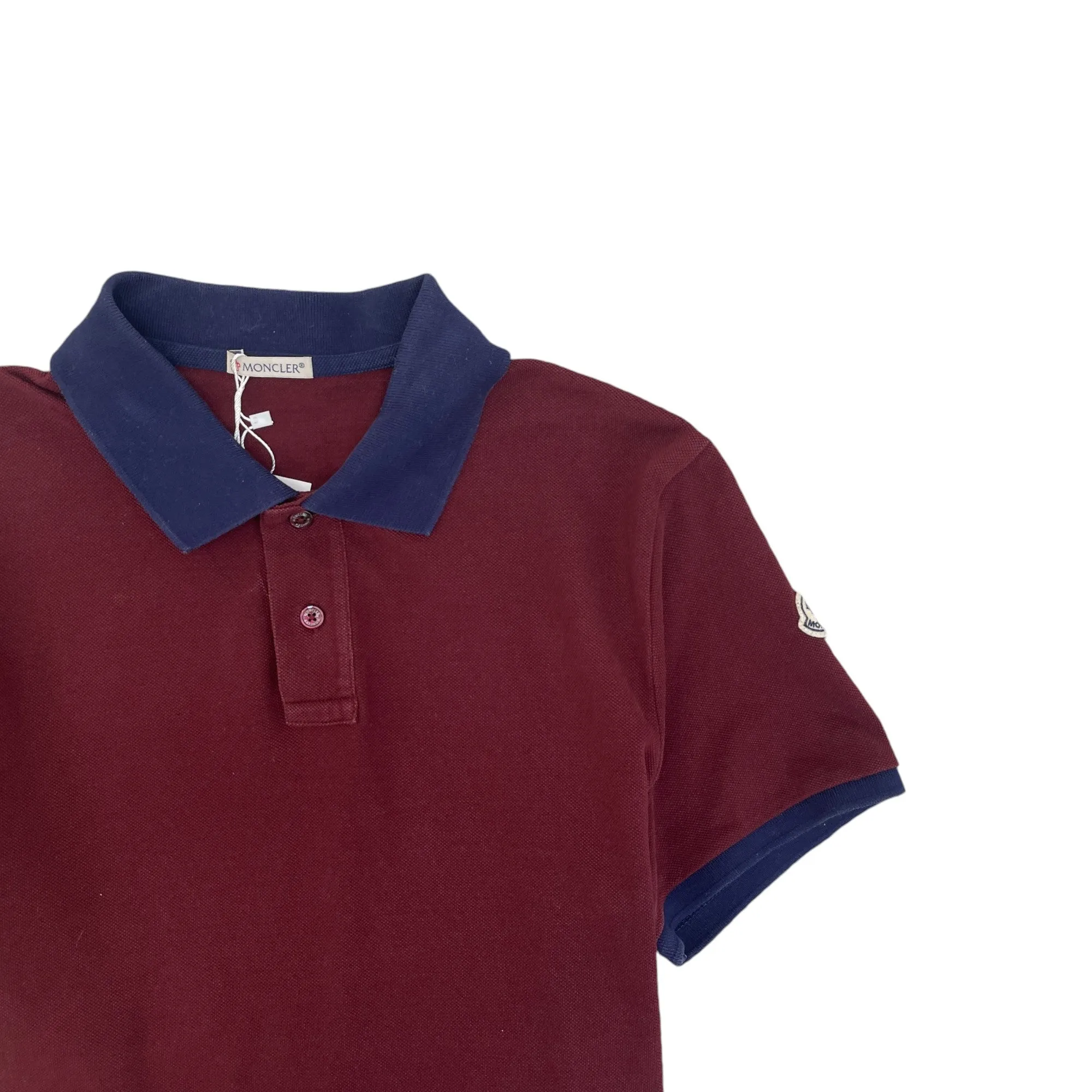 Men's Maglia Logo Polo Shirt Burgundy Size L