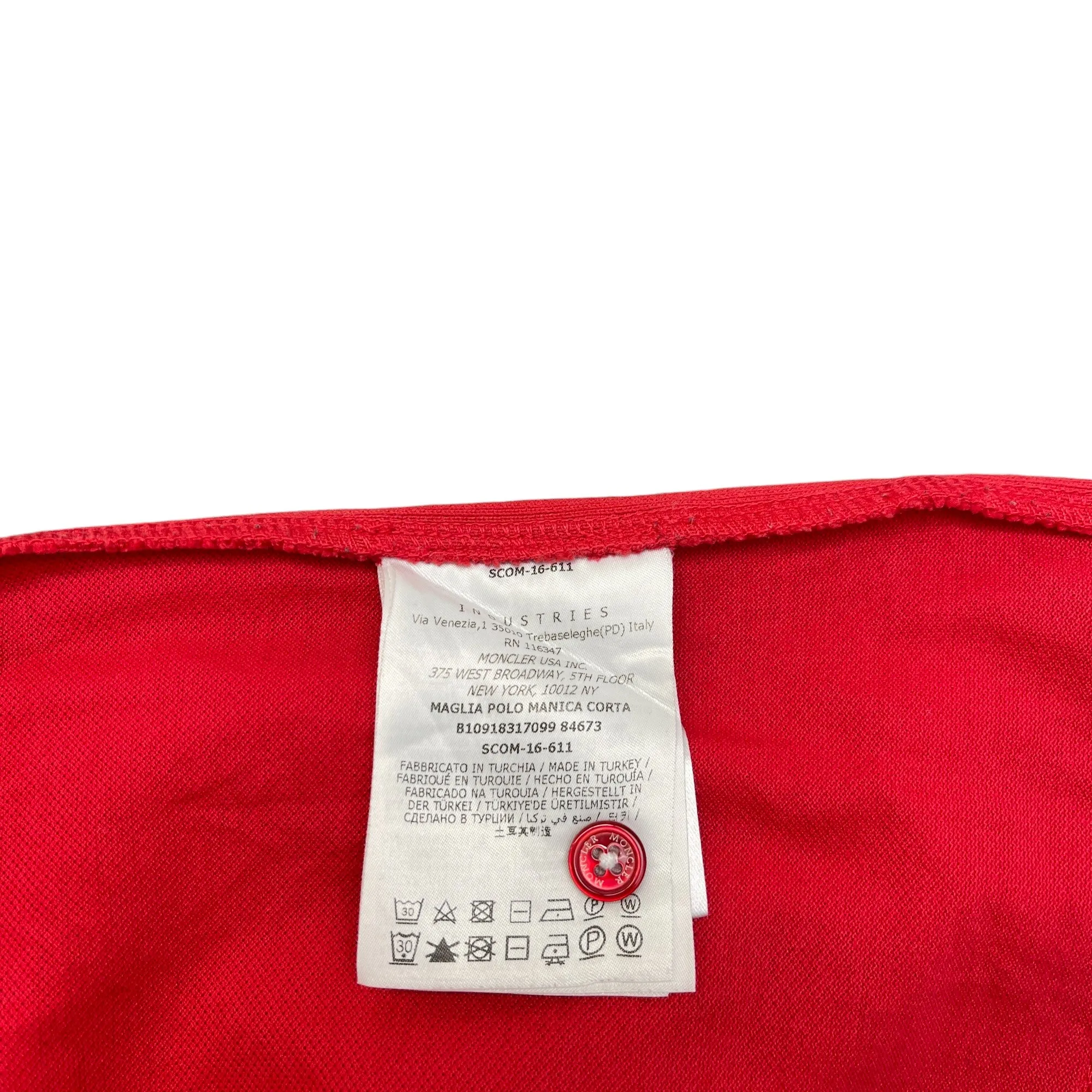 Men's Maglia Polo Shirt Red Size L