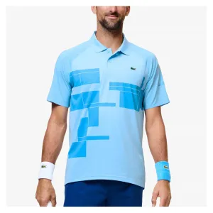 Men's Novak Djokovic Light Stretch Tennis Polo Overview and Argentine Blue