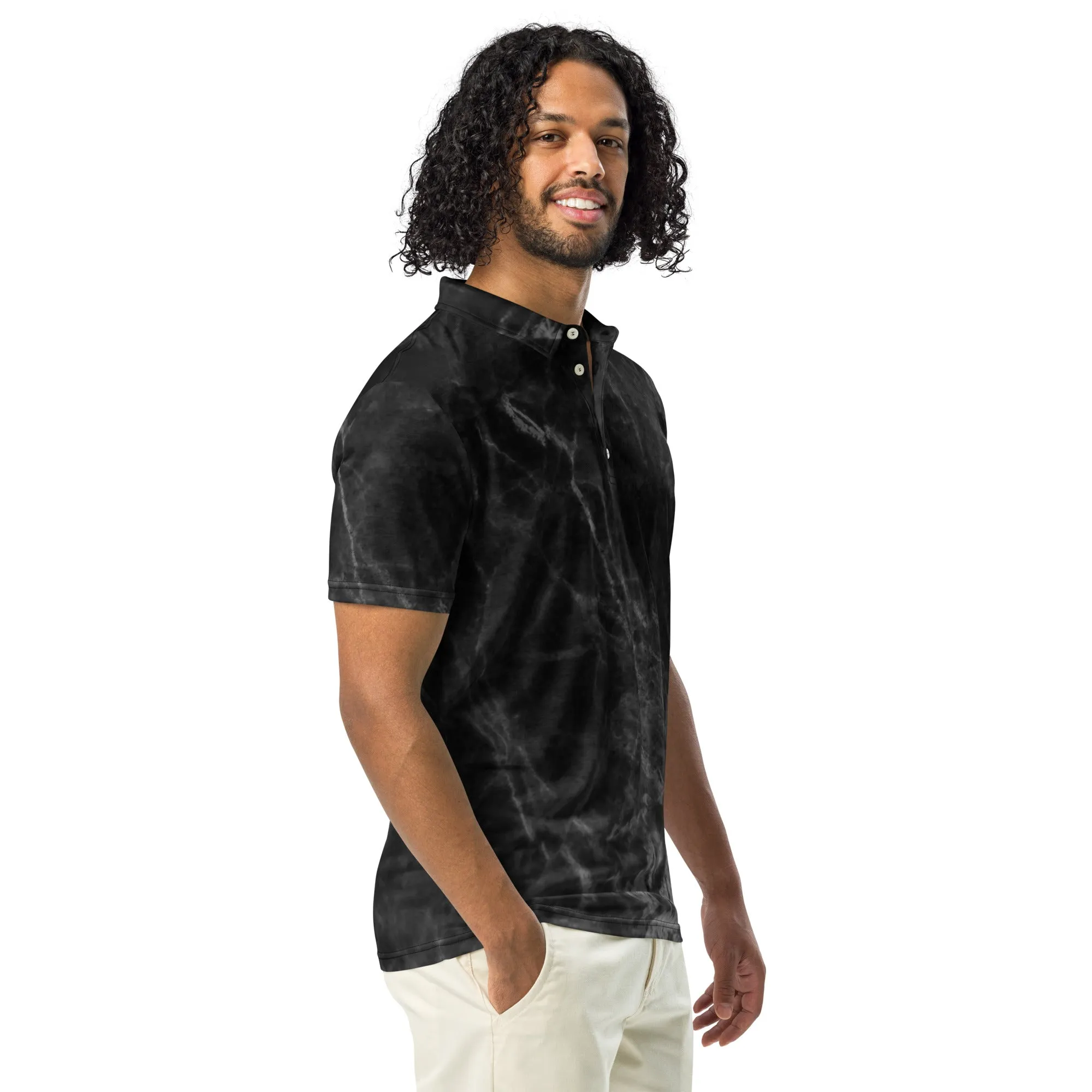 Men’s Slim Fit Polo Shirt Sexy Black, lioness-love