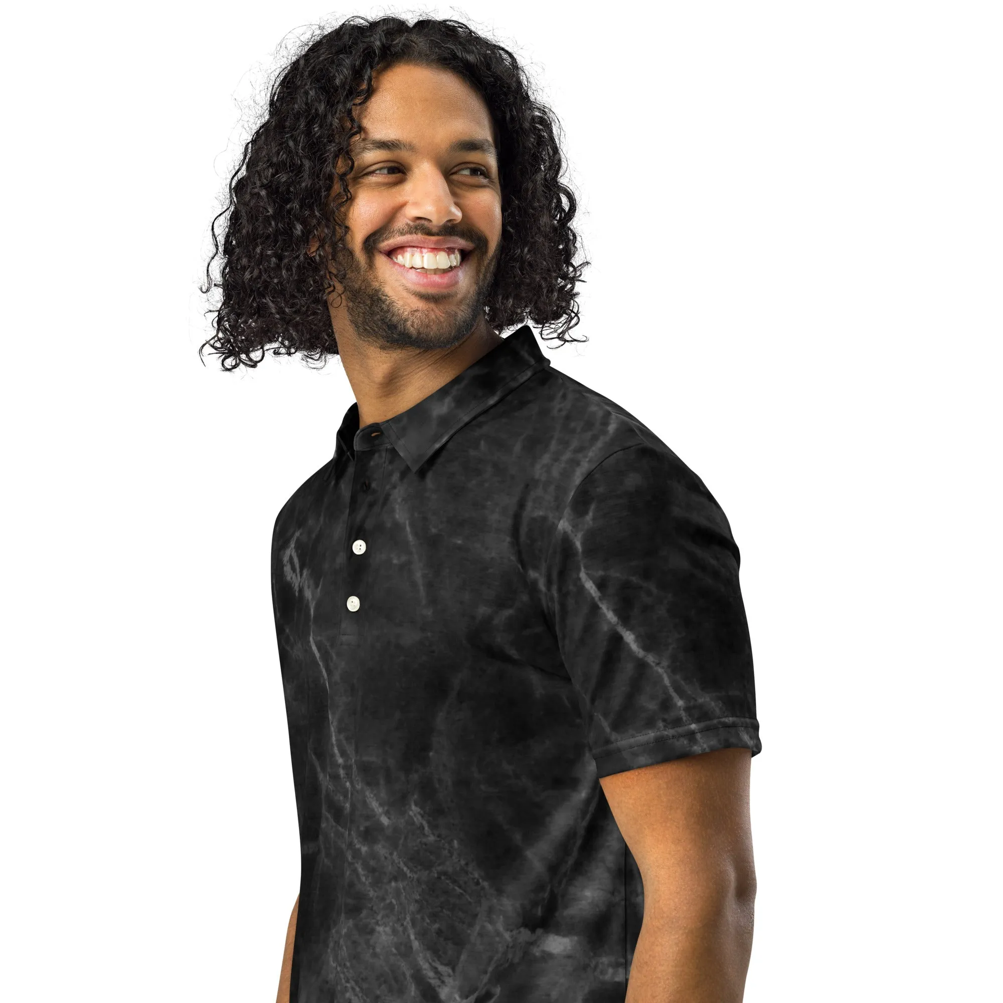 Men’s Slim Fit Polo Shirt Sexy Black, lioness-love