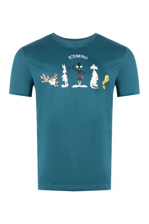 Multi Character Print Logo T-Shirt (Teal) - I23F01B63016367