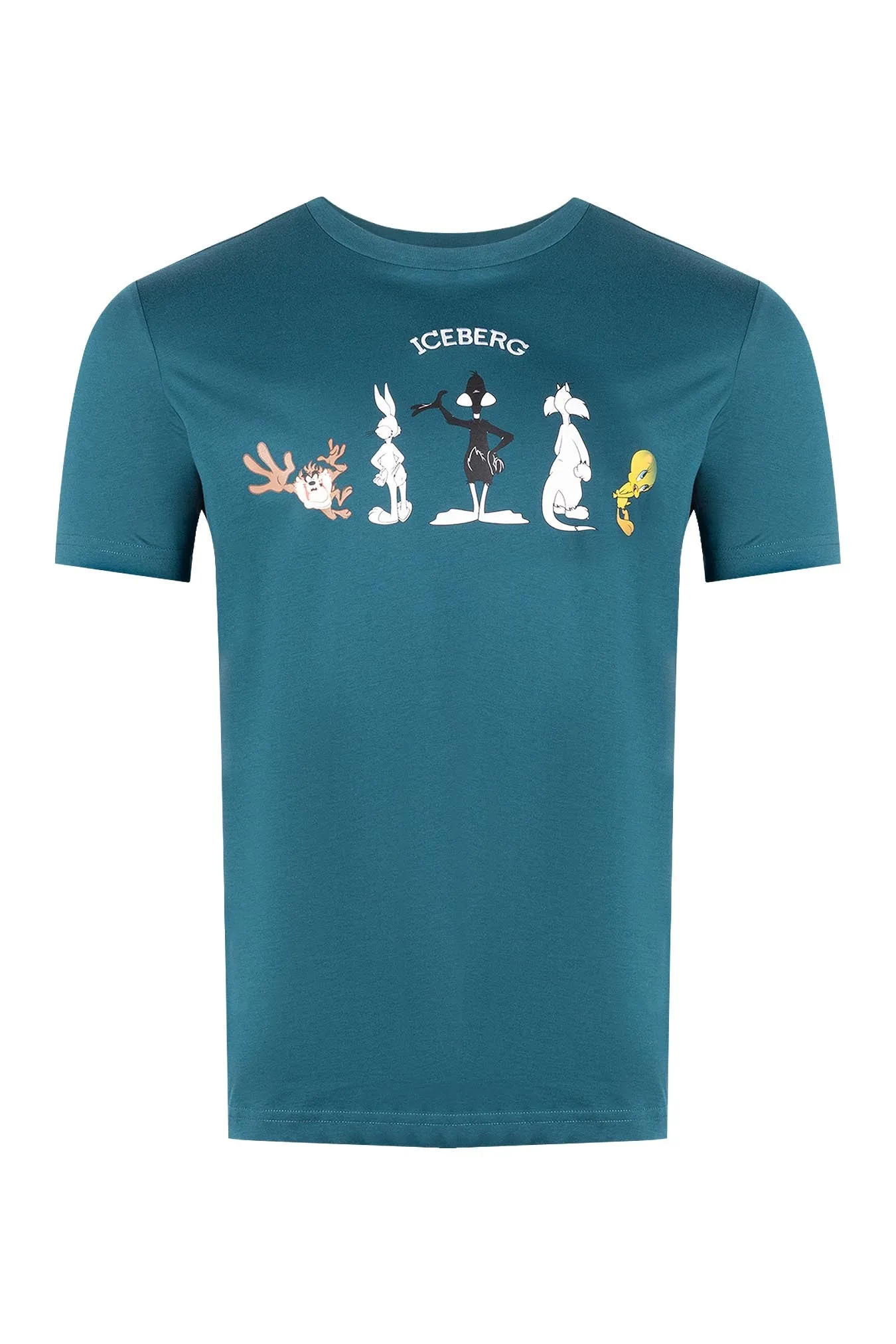 Multi Character Print Logo T-Shirt (Teal) - I23F01B63016367