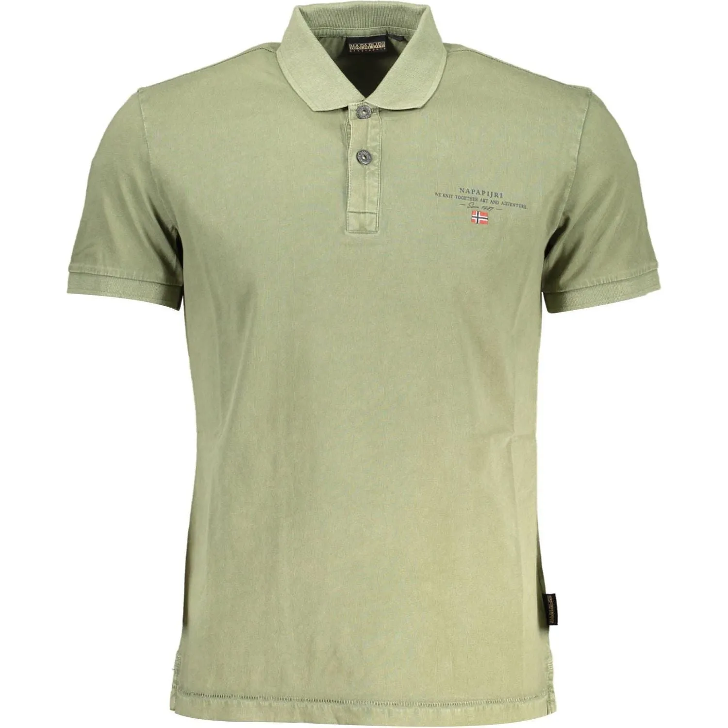 Napapijri Green Cotton Men Polo Shirt