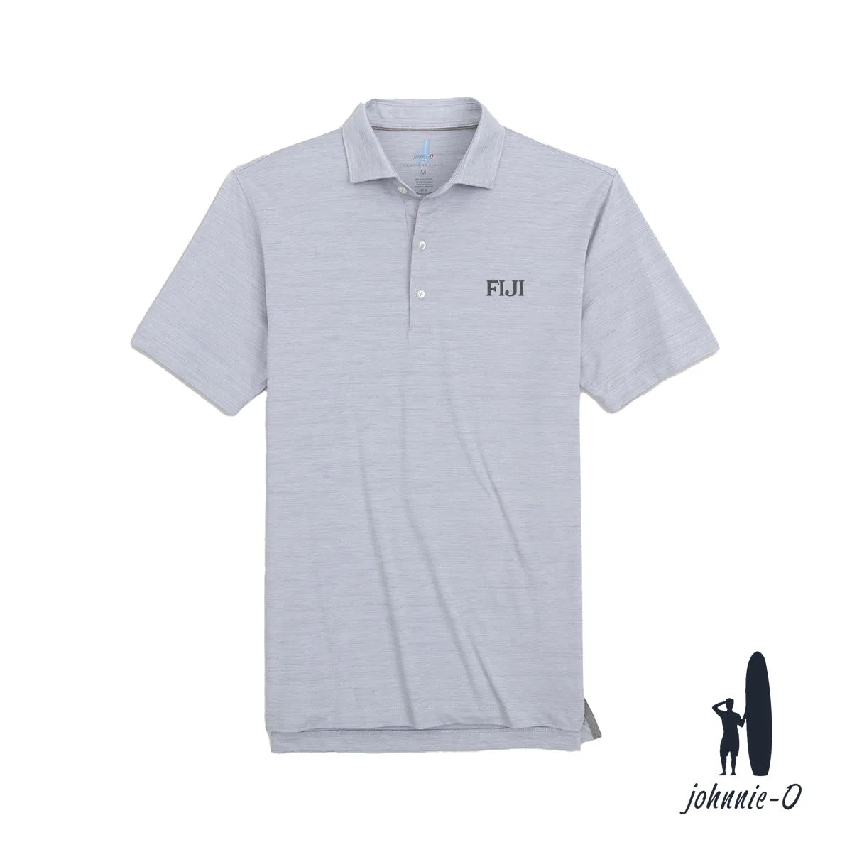 New! FIJI Johnnie-O Heather Grey Polo