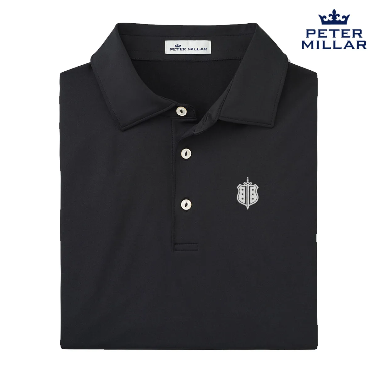 Phi Delt Peter Millar Black Polo With Symbol