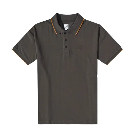 Polar Checkered Surf Polo Shirt Dirty Black