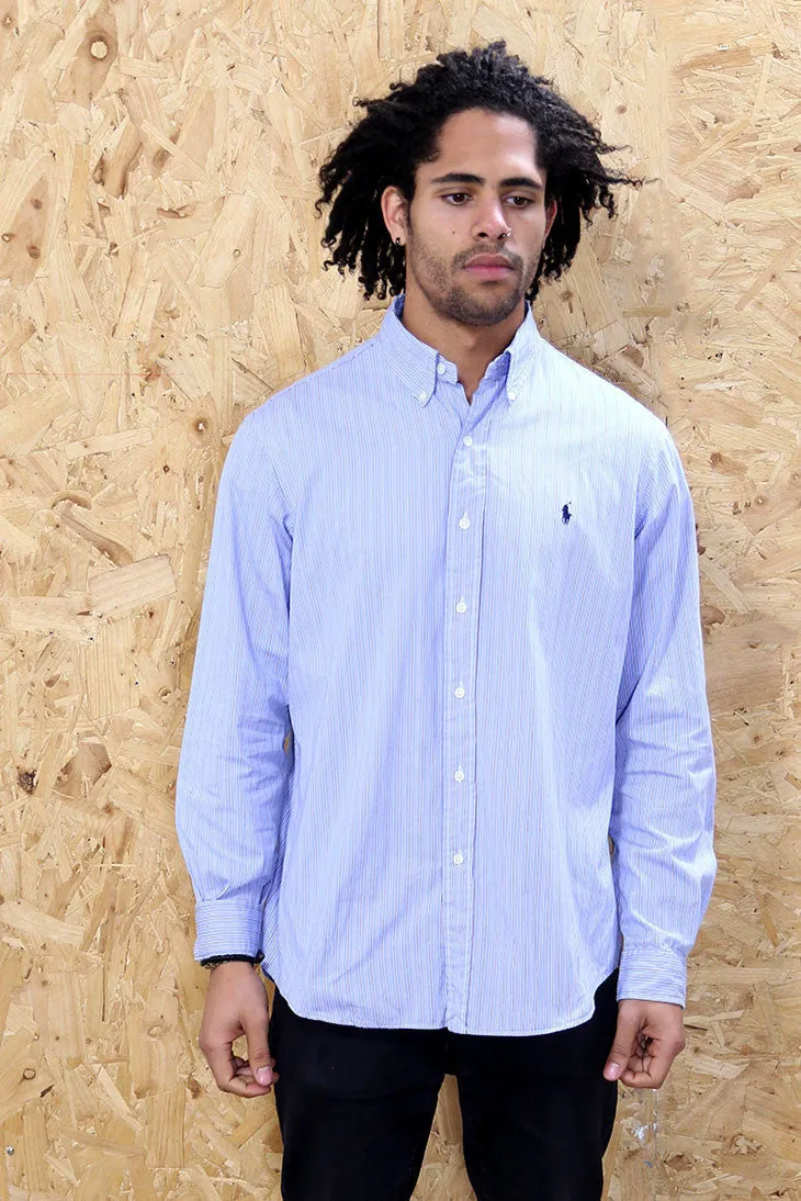 Polo by Ralph Lauren Blue Pinstripe Shirt