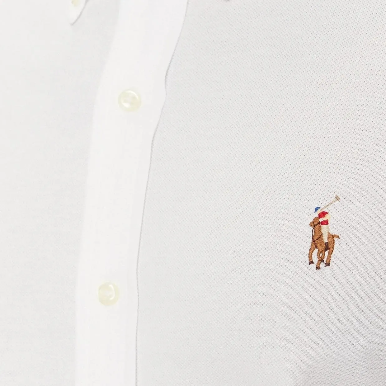 Polo Ralph Lauren Knit Oxford White Shirt