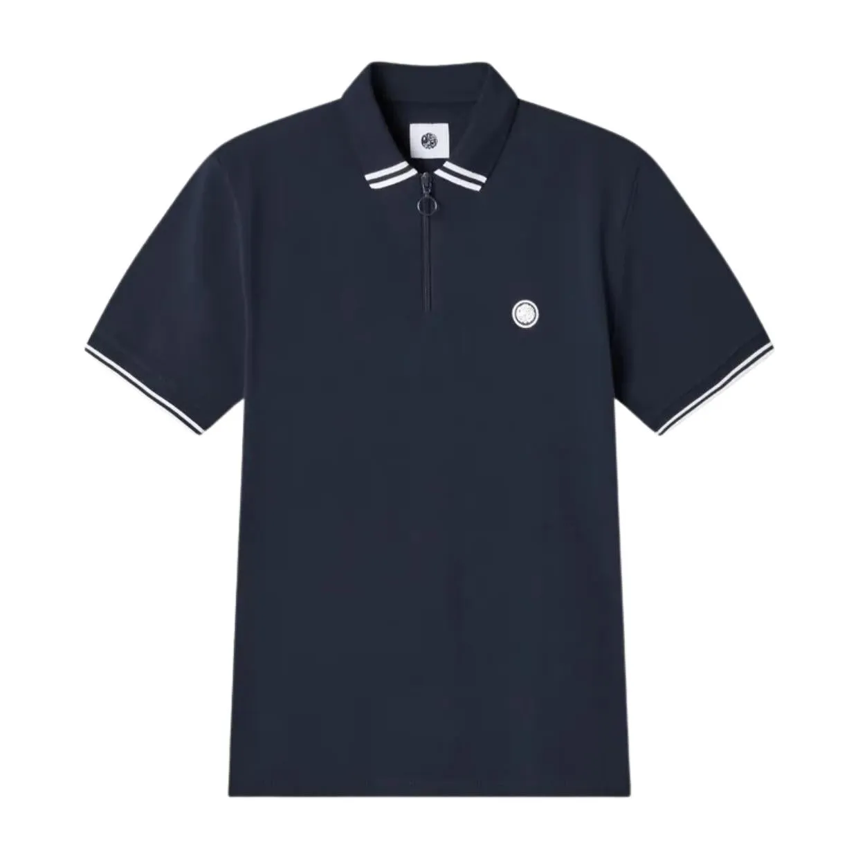 Pretty Green Mountfield Navy Zip Polo Shirt